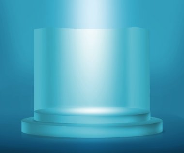 Blue Prize Podium Background clipart