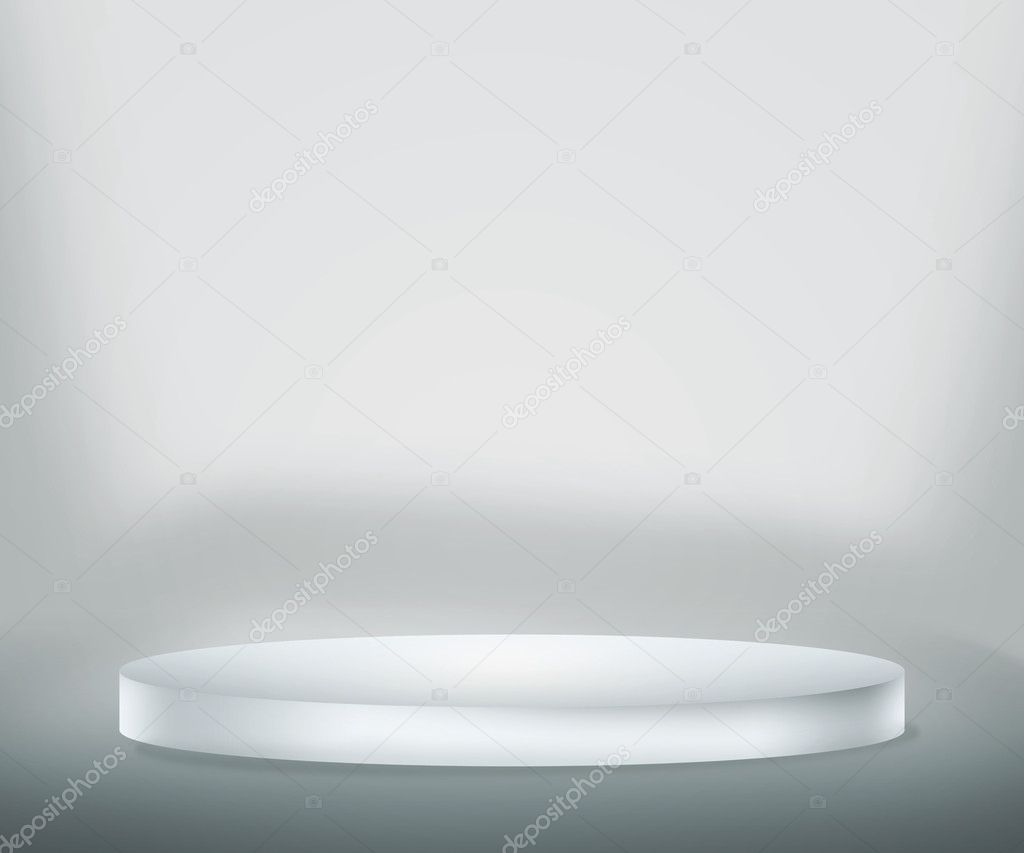 White Podium Background