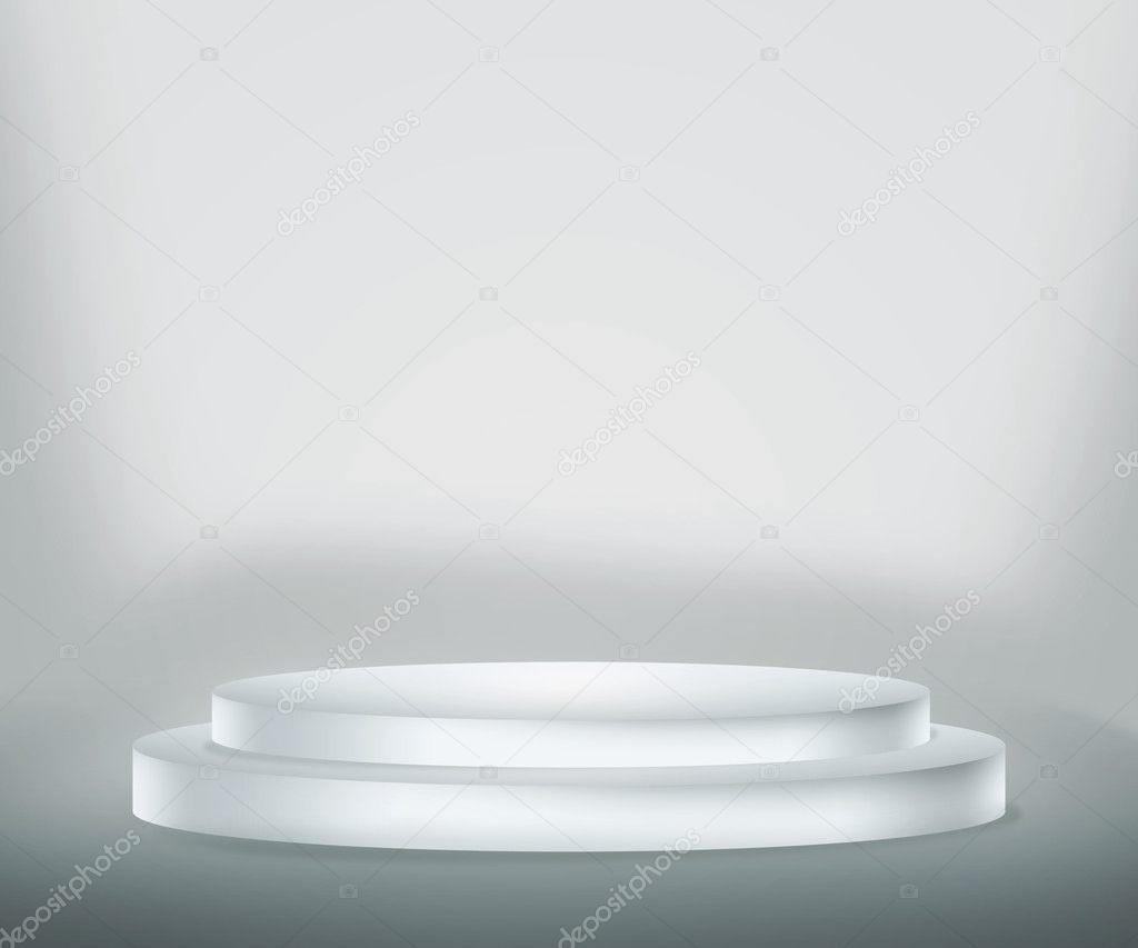 White Podium Background