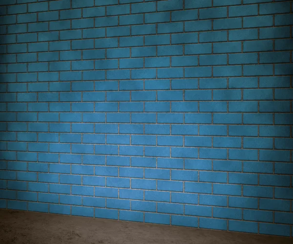 Blauwe baksteen muur achtergrond — Stockfoto