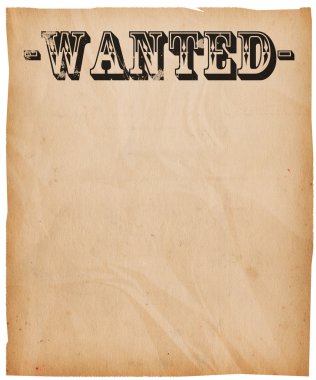 Vintage Wanted Poster Background clipart