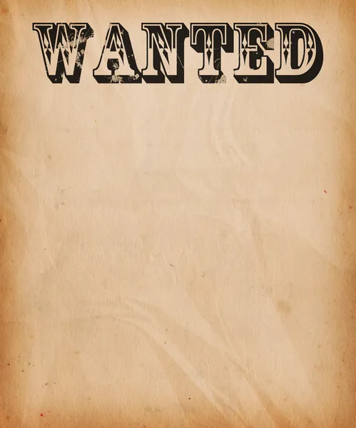 Vintage Wanted Poster Background — Stock Photo, Image