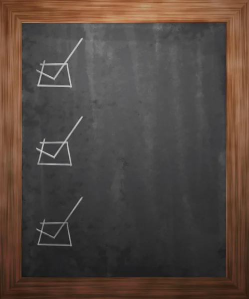 Checkboxes on Blackboard — Stock Photo, Image