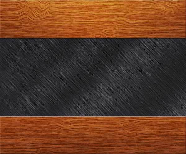 Wood on Metal — Stock Photo, Image