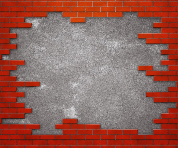 レンガの壁の穴 — ストック写真