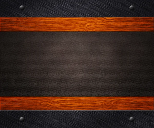 Metal Wood Leather Background — Stock Photo, Image