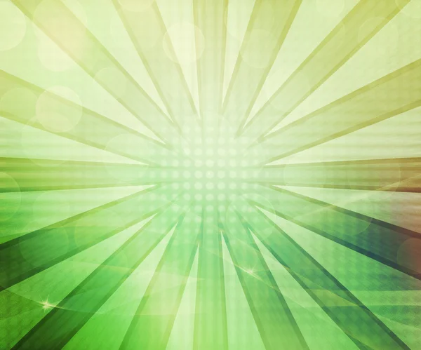 Grüne abstrakte Strahlen Hintergrund — Stockfoto
