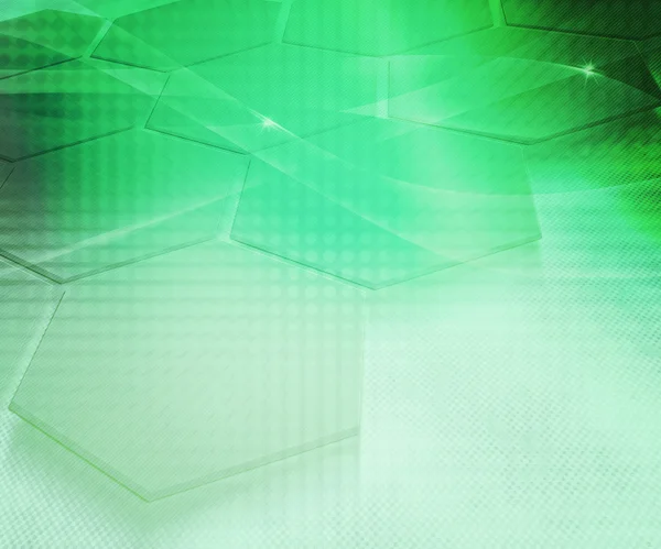 Grön hexagon abstrakt bakgrund — Stockfoto