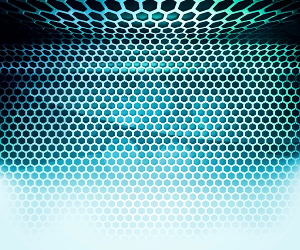 Kék Hex Grid absztrakt háttér — Stock Fotó