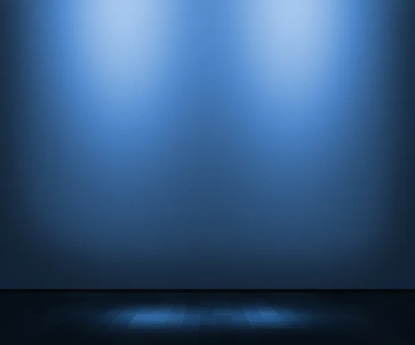 Blauwe leeg interieur achtergrond — Stockfoto