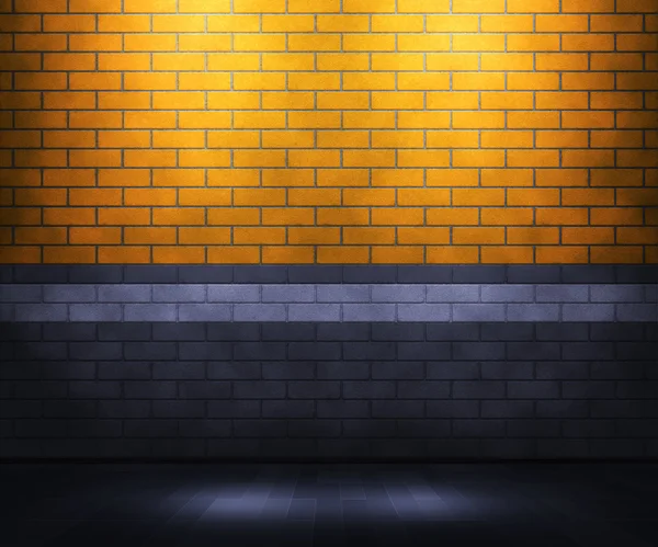 Gele bakstenen muren — Stockfoto