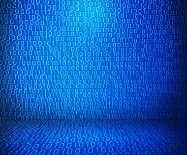 Blue Binary Room clipart