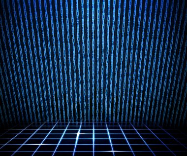 Blue Matrix Room clipart