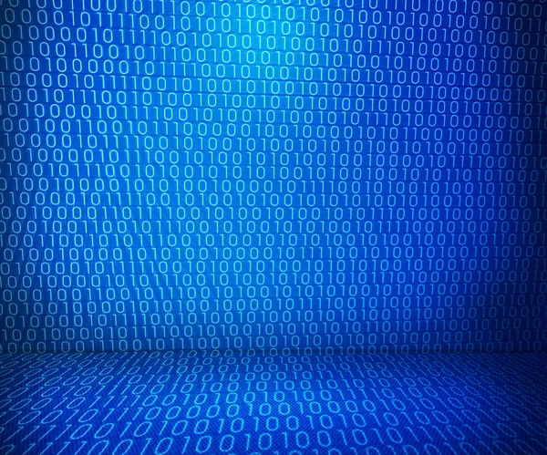 Sala binaria azul — Foto de Stock