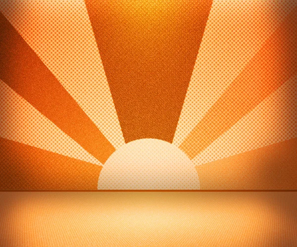 オレンジ色の光線の部屋 — ストック写真