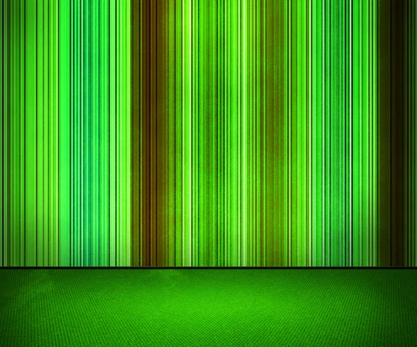 Linee verdi sulla parete Interno — Foto Stock