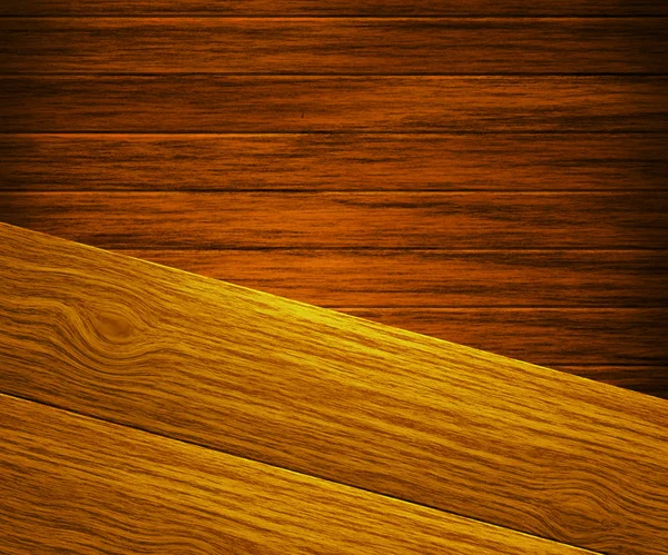 Placas amarelas na mesa de madeira — Fotografia de Stock
