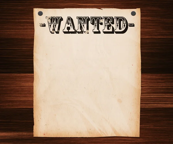 Wanted Poster on Wooden Wall — Stock Photo, Image
