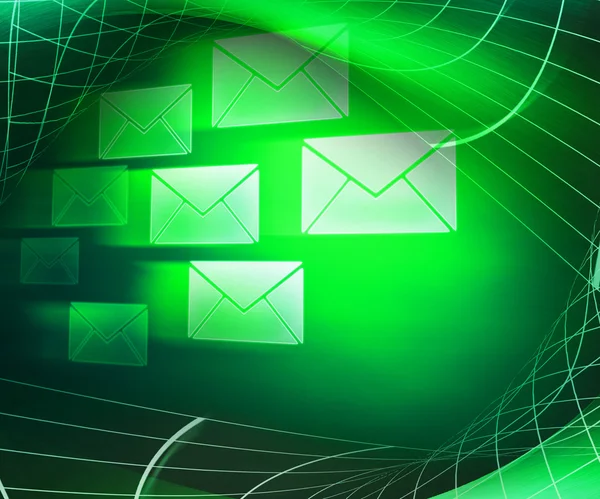 Gröna mail abstrakt bakgrund — Stockfoto