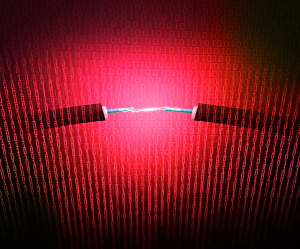 技術的な電気赤い背景 — ストック写真