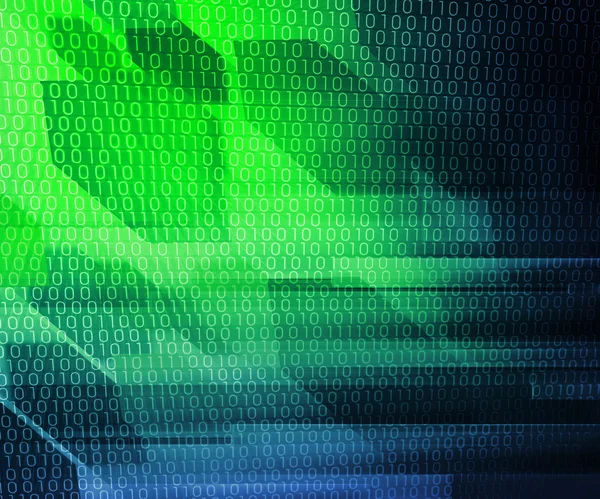 Green Binary IT Background — Stock Photo, Image