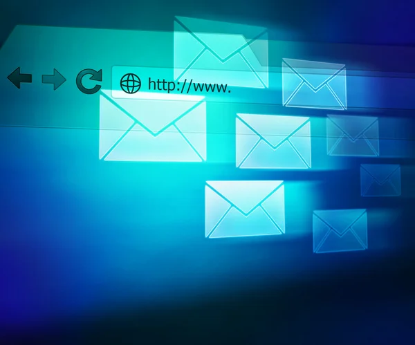 Blue mail abstrakt bakgrund — Stockfoto
