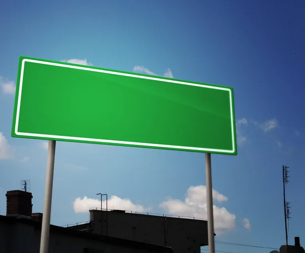 Blank Road Sign in City — Stock Photo, Image