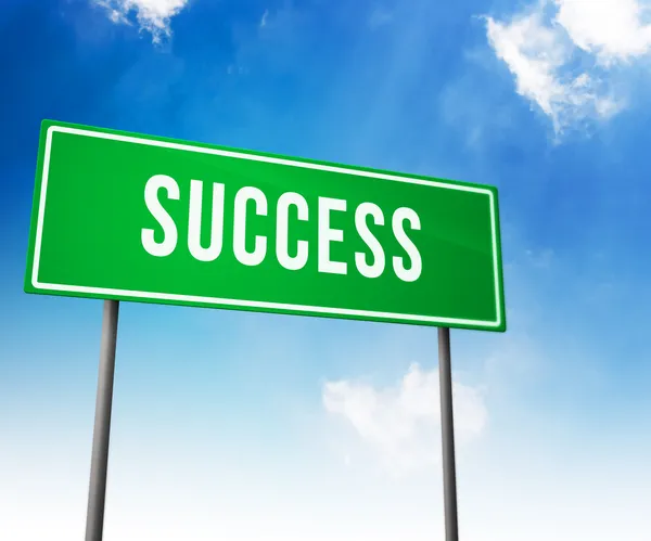 Success on Road Sign — Stock Photo, Image