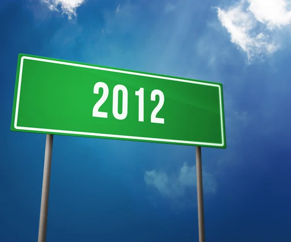 2012 Year on the Road Sign — Stock Photo, Image