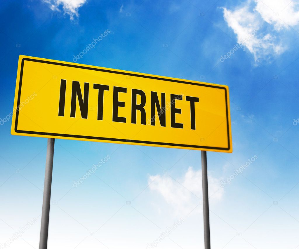 Internet on Road Sign