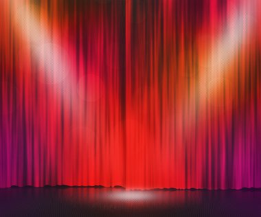 Red Stage Spotlight Background clipart