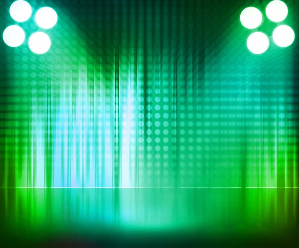 Green Spotlight Stage Background — Stock Photo, Image