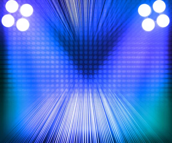 Blue Show Room Spotlights Stage Background — Stock Photo, Image