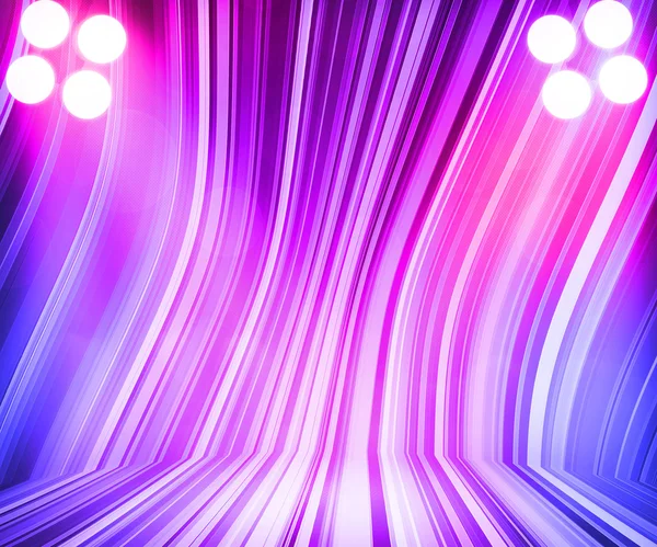紫罗兰色显示房间聚光灯舞台背景 — 图库照片