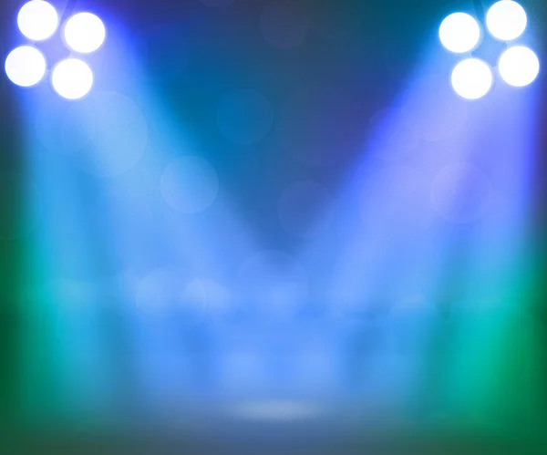 ブルー スポット ライト舞台背景 — ストック写真