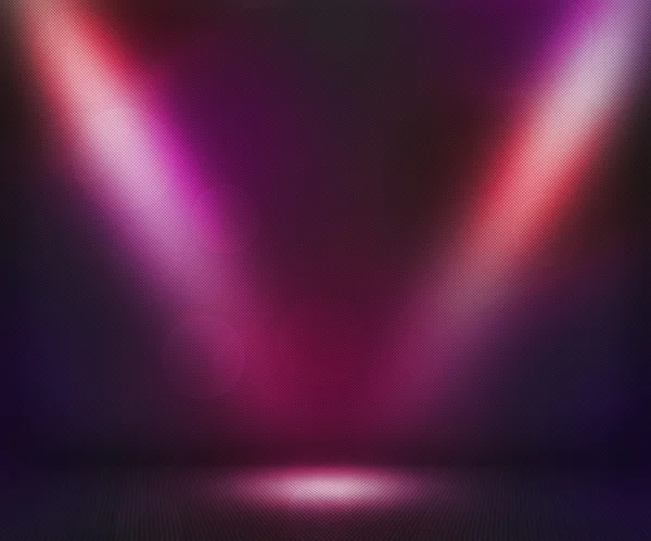 Violet Dark Spotlights Room — Stock Photo, Image