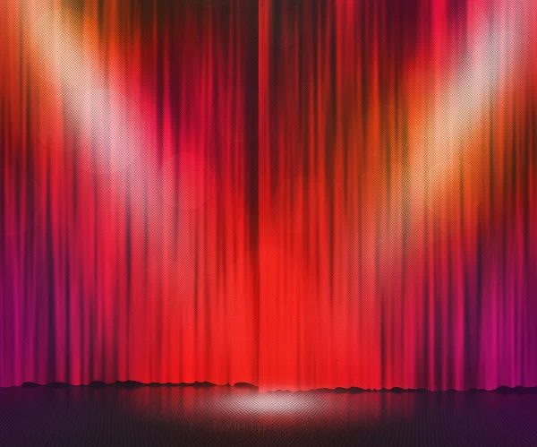 赤い舞台スポット ライトの背景 — ストック写真