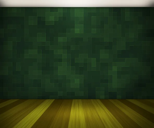 Tmavě zelený pokoj — Stock fotografie