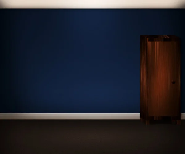 Fond intérieur de la pièce bleue — Photo