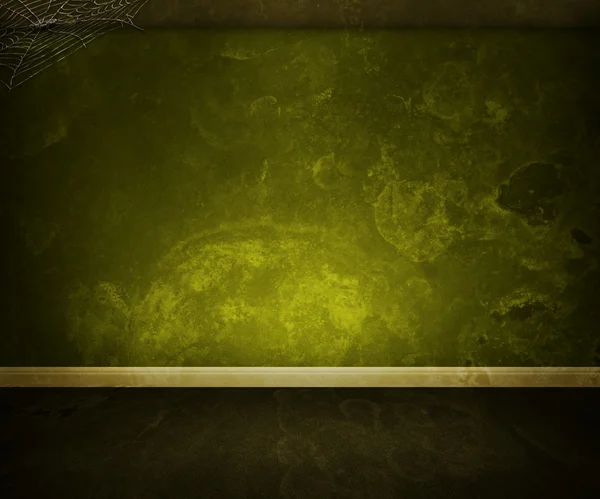 Gamla mörka gröna rum — Stockfoto