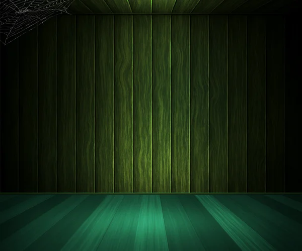 Habitación verde oscuro de madera —  Fotos de Stock