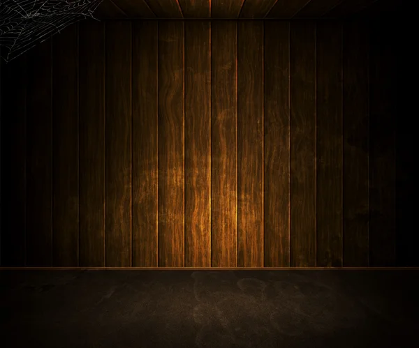 Παλαιόν Ιστορικόν σκοτεινό ξύλινο δωμάτιο — Φωτογραφία Αρχείου