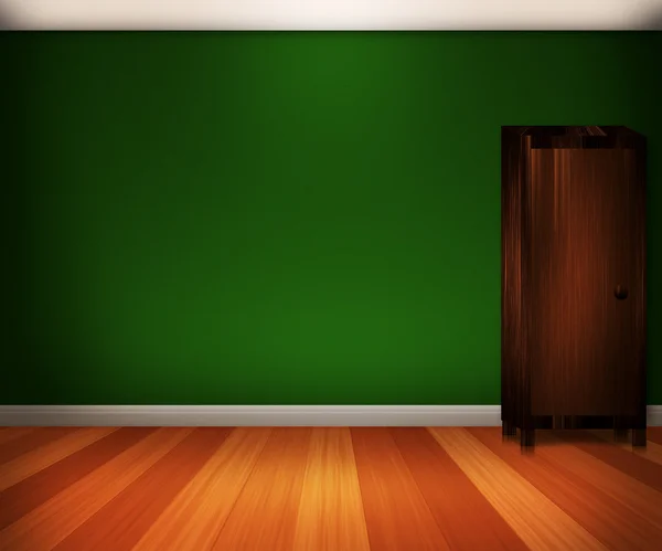 Grön interiör bakgrund — Stockfoto