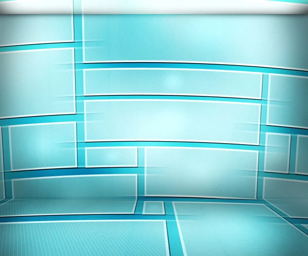 Modrý virtuální místnost pozadí — Stock fotografie