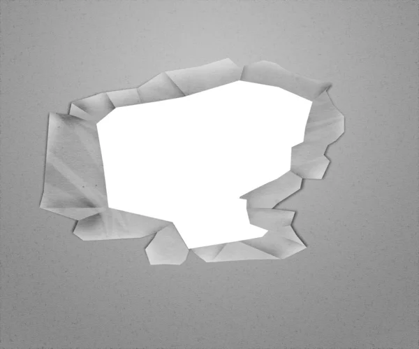 Buraco branco no papel — Fotografia de Stock