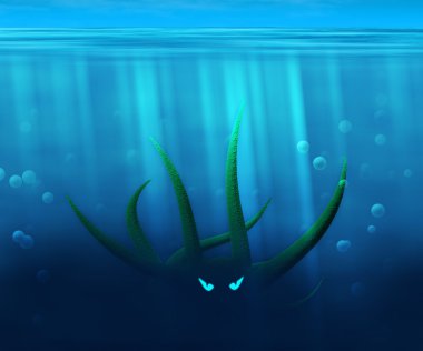 Kraken in Water clipart