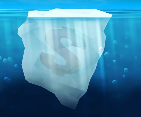Dollar in Ice — Stock Photo, Image