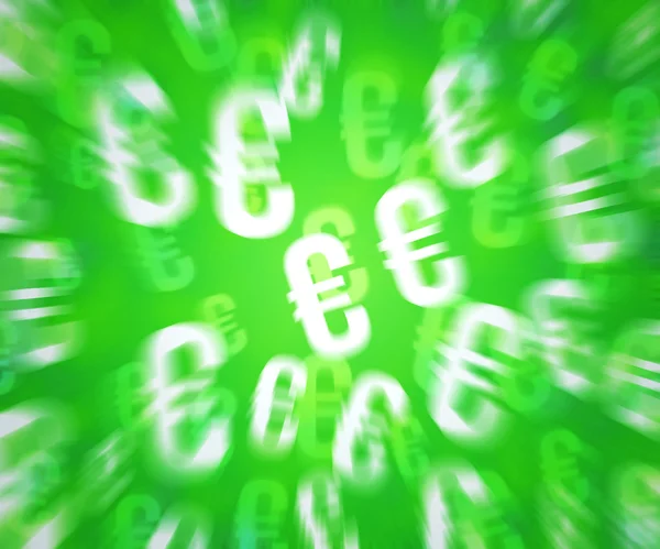 Euro zelené pozadí — Stock fotografie