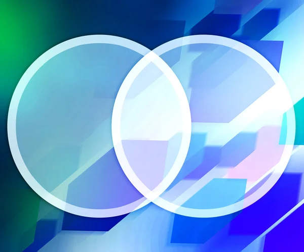 Blue Background Business Circles — Stock Photo, Image