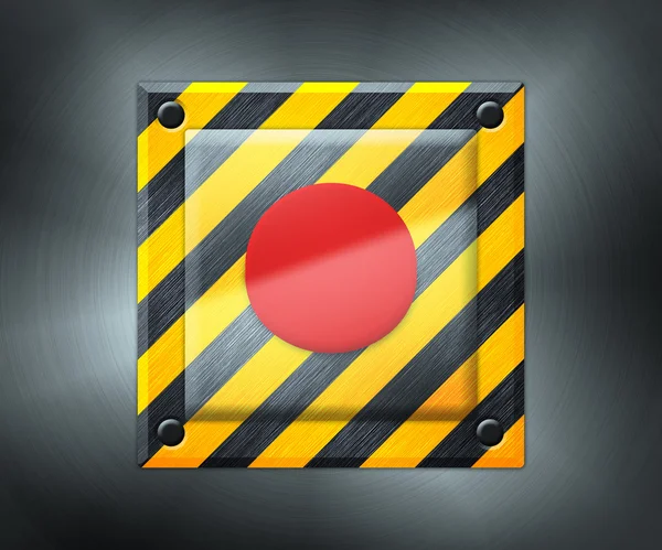 Kırmızı düğme — Stok fotoğraf